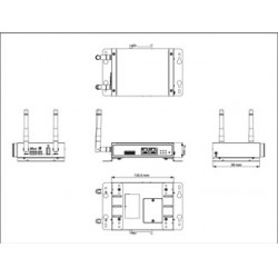 Industrial mobile router, tablemodel, 2xRJ45 -30/+70C